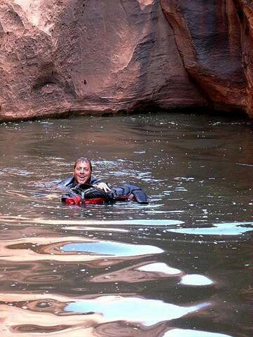 Tom Alexander enjoying the swim.