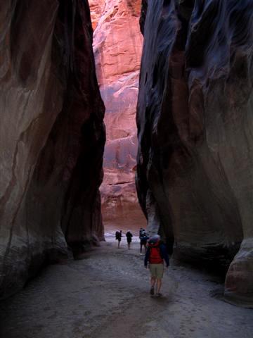 Hiking out Paria Canyon.