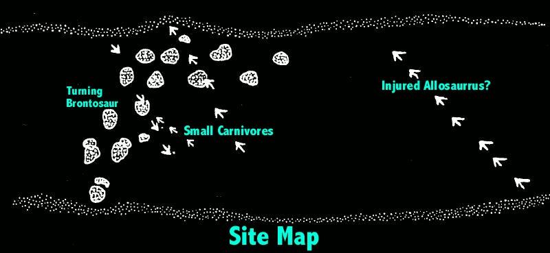 Dino Trackway Site Map