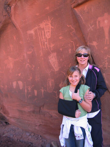 Shauna and Sierra at the rock.