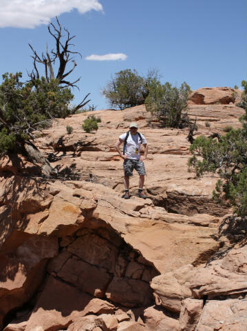 Your tour guide hiking Covert Arch