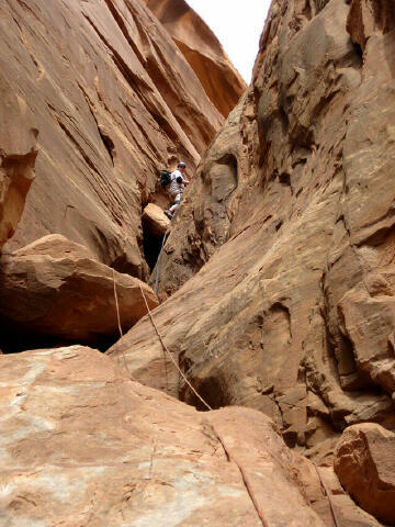 Bottom of 1st rappel