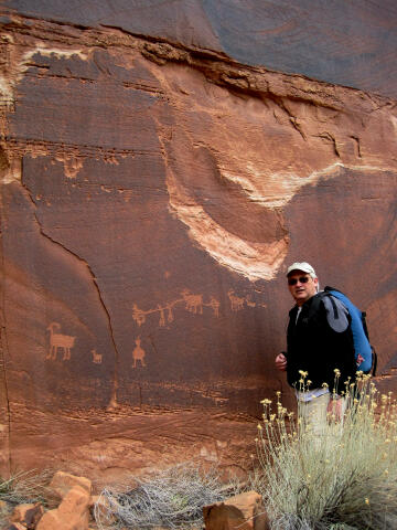 Dozens of petroglyphs along the trail.