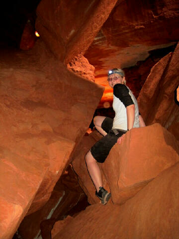 Stormy Burrows deep inside the Moab Wind Cave