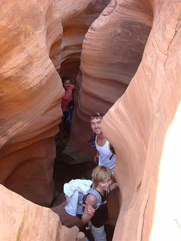 Mandy, Chris and Tom in Warm Springs Canyon