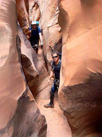 Tom Alexander and Mark Schnup in a nice little section below the huge keeper pothole.