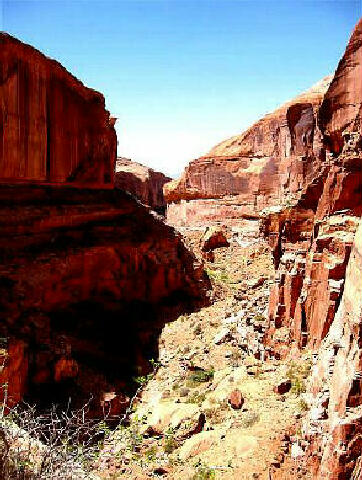 Standing at the top of the optional last rappel