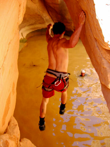 Jumping into the Bridge Alcove