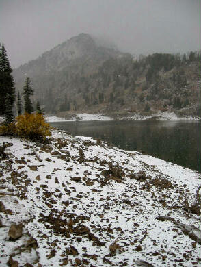 Twin Lakes with Honeycomb Cliffs behind.