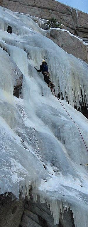 Pulling Down ice on Scruffy Right.