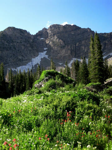 View of Devils Castle from the trail.