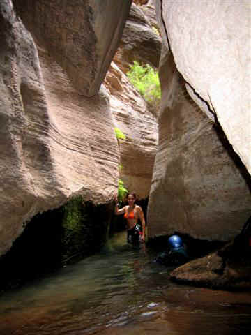 Cristina modeling the latest in canyon wear.