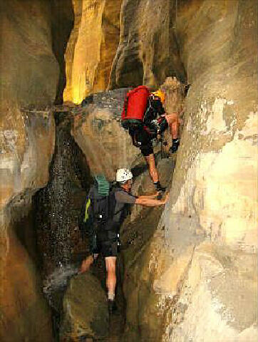 A little partner assist saves a rappel