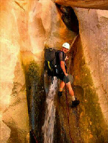 Ryan Cornia exiting the Eye of the Needle