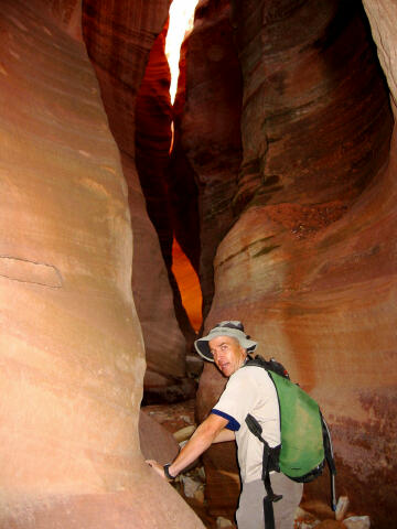 Tom Talboys exploring.